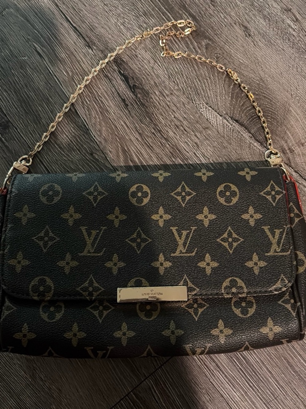 Monogram Canvas Chain Shoulder Bag in Brown - Picture 3 of 3